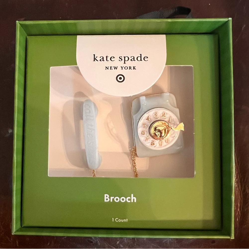 Kate Spade Telephone Brooch Set